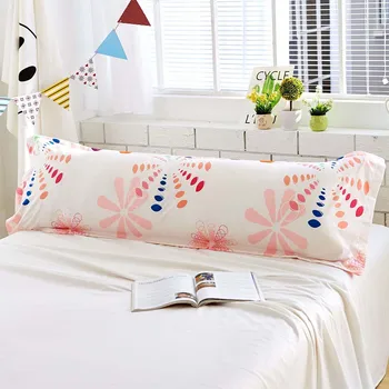 

1.5m Pillow Cover Long pillowcases for Couple Wedding Double Use Pillowcase Home Bedding Hotel Floral Printing Pillow Cover
