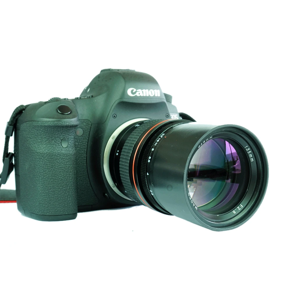 Объектив с креплением JINTU 135 мм F/2 8 для телефото Prime EF камеры Canon EOS 1300D 6D 7D 6DII 7DII 77D 760D