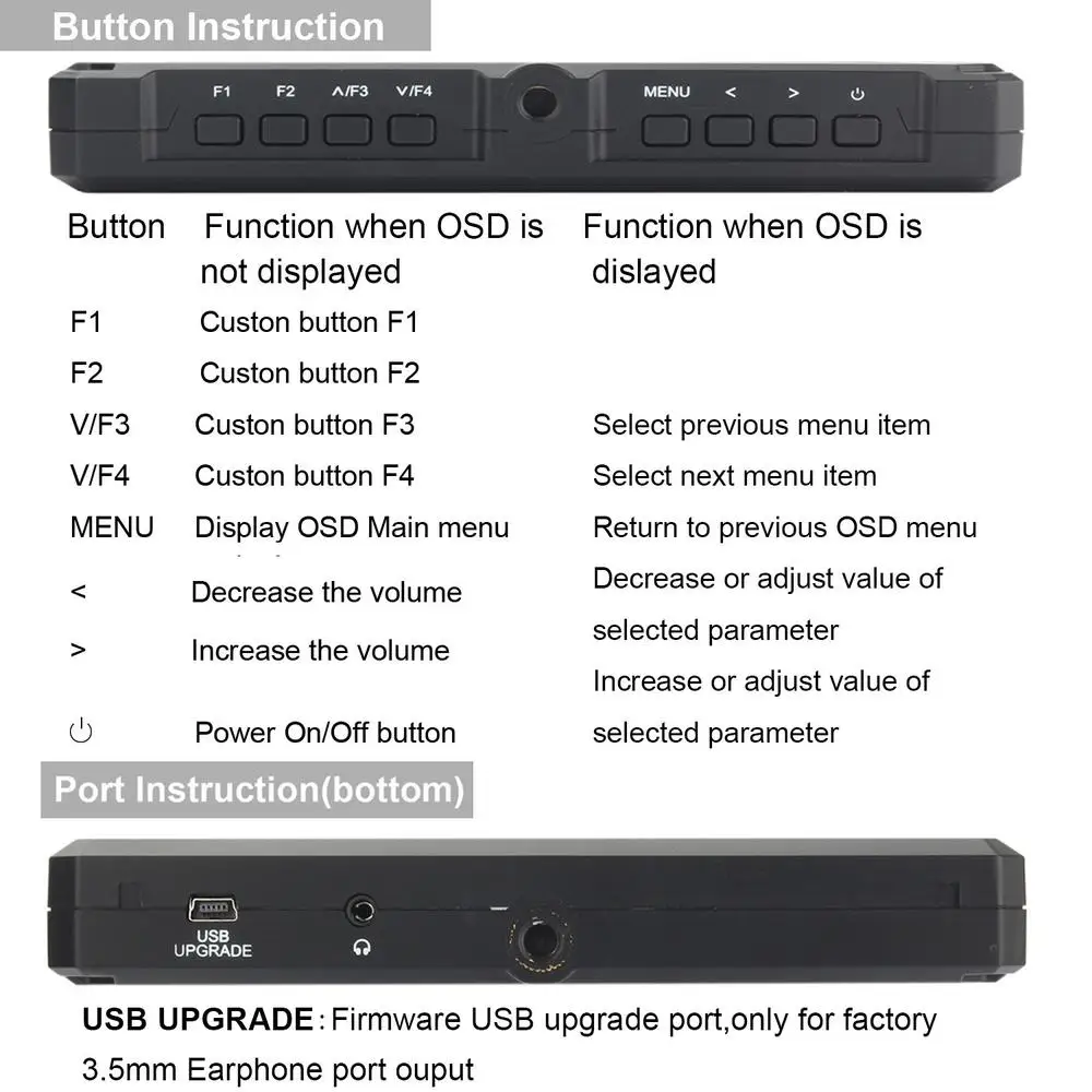 Feelworld F6 5.7" IPS 4K HDMI Monitor for DSLR or Mirrorless Camera Gimbal + Battery Power for DSLR or Mirrorless Camera