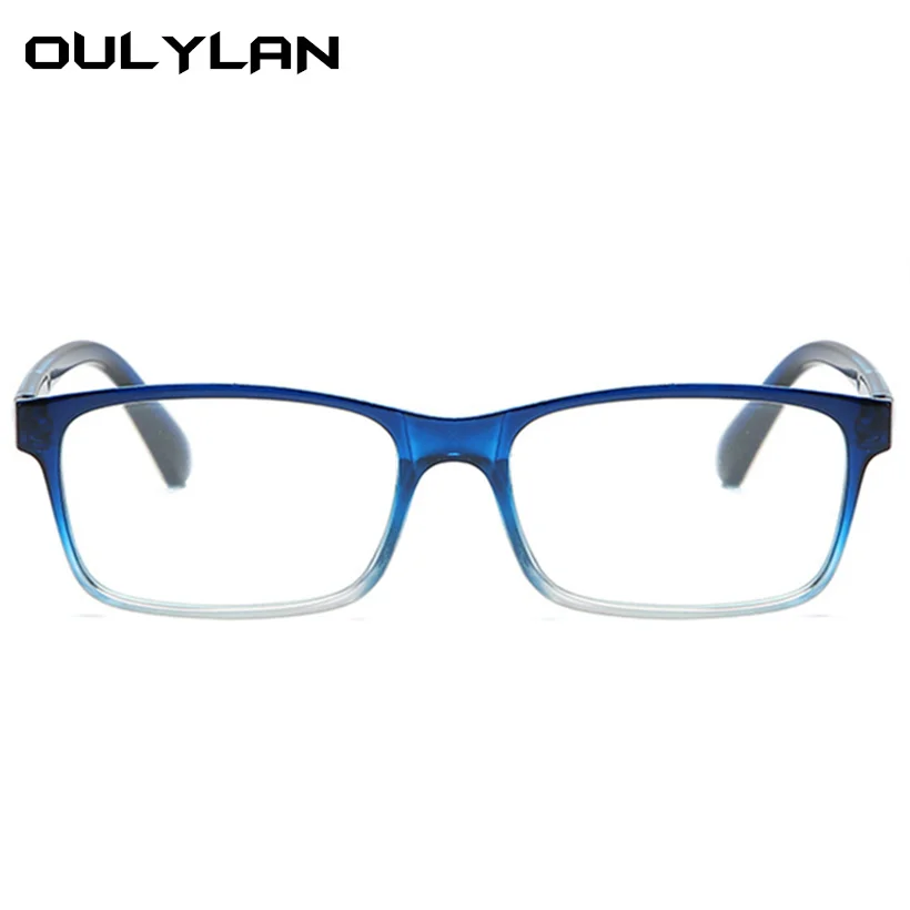 Oulylan Women Vintage Reading Glasses Rectangle Reader Fashion Eyeglasses Men Anti-blue light prescription Hyperopia Glasses