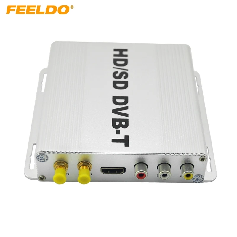 FEELDO цифровой двойной тюнер для автомобиля HD H.264 MPEG-4 HD/SD различные каналы DVB-T