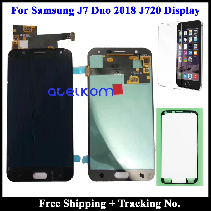 ЖК дисплей AAA для SAMSUNG J7 Duo 100% 2018 тестирование Samsung J720 сенсорный дигитайзер в