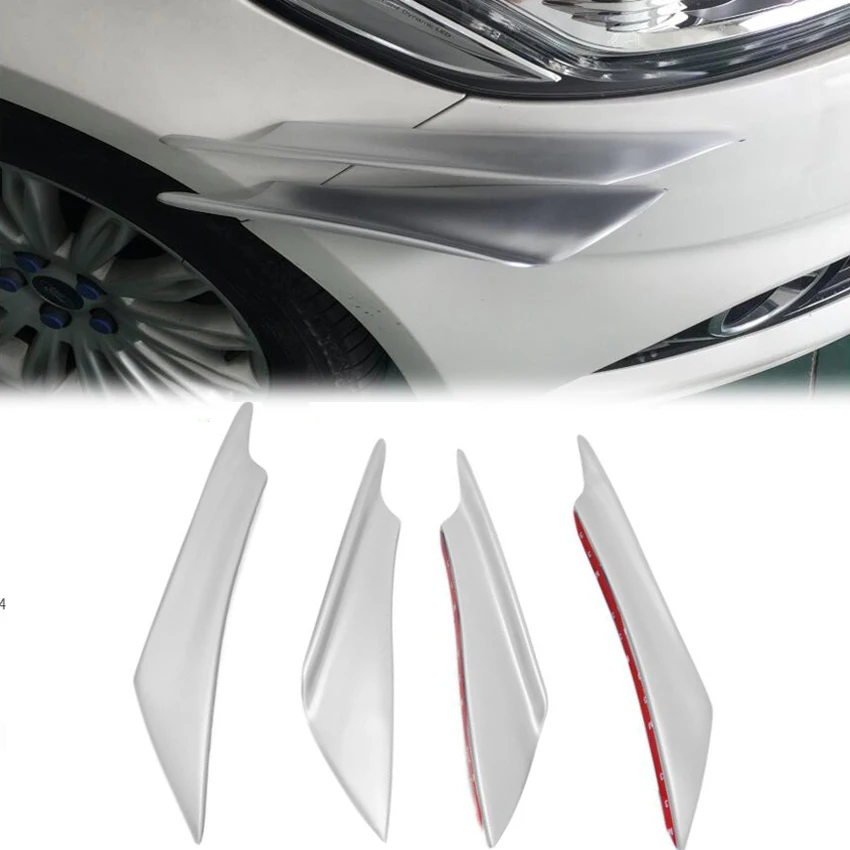 

4PCS CAR AUTO BUMPER ANTI-SCRATCH STICKER CHROME CORNER PROTECTOR GUARD WIND KNIFE COLLISION SCRATCH PROTECTION STYLING SPLITTER