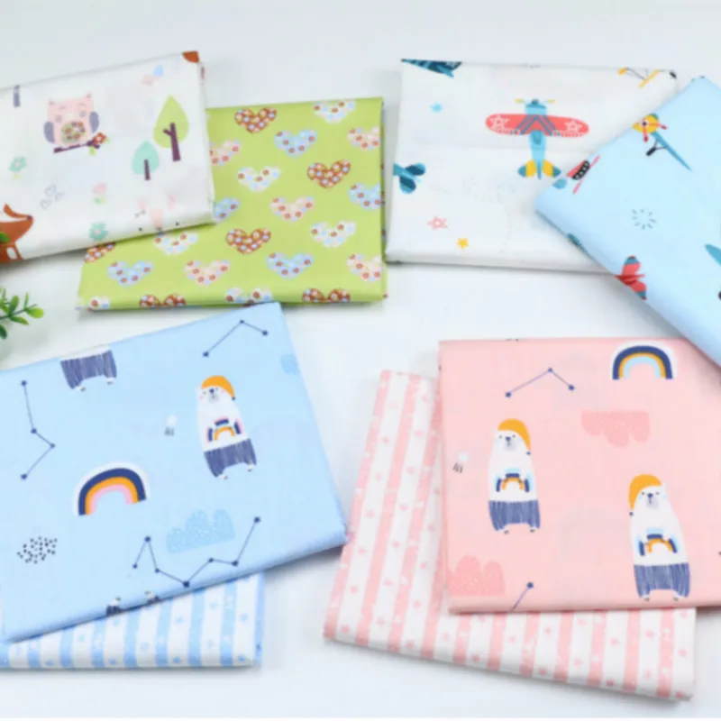 

baby cotton bed sheet Fabric Printed Cotton twill fabric for DIY bedding cloth Sewing patchwork quilting fabrics