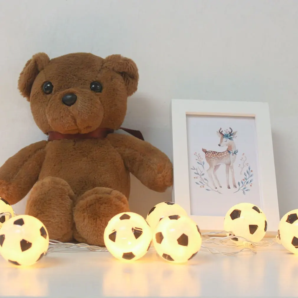 Футбол Фея свет Рождество огни Открытый Led Decoracion медный провод строка для свадьбы Гирлянда Вечерние