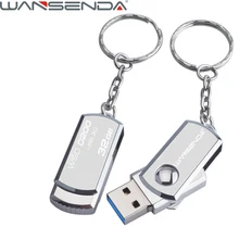 Aço inoxidável USB 3.0 Pen Drive 256GB 128GB USB Flash Drive GB GB 64 32 16GB Pendrive Stick USB com Chaveiro Flash Drive