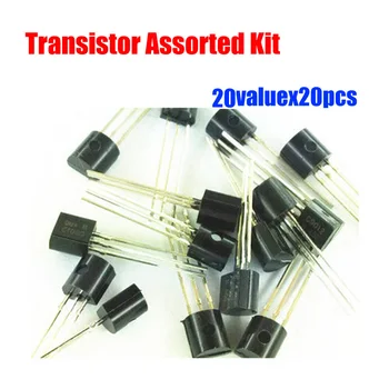 

20valuesx20pcs=400pcs Triode Transistor Assorted Kit S9014 S8050 S8550 2N5551 A92 A733 etc.