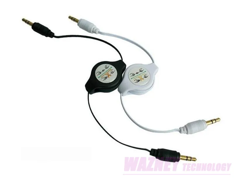 300pcs 개폐식 3.5mm aux 자동차 오디오 케이블 신축성 스프링 3.5mm 잭 자동차 오디오 케이블 AUX 아이폰 삼성 휴대 전화