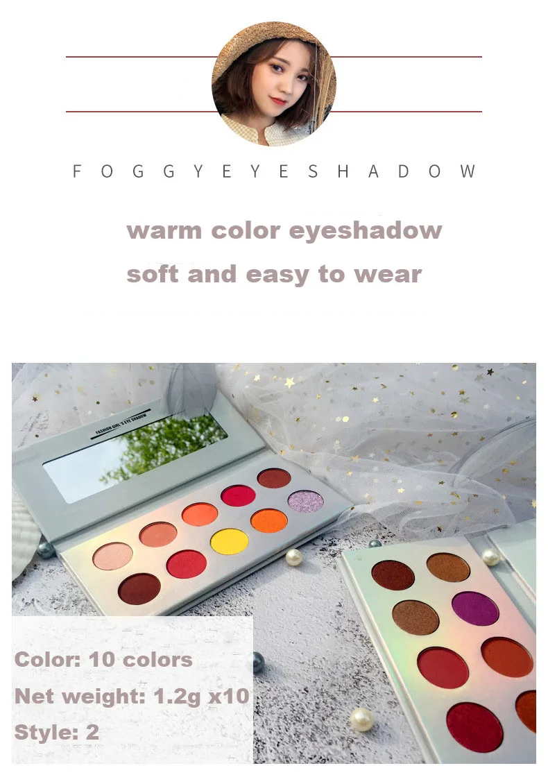 Vermelho à Prova Xixi Shimmer Fosco Sombra Paleta Brilhante 10 Cores Laranja Rosa Pigmento Dwaterproof Água Longa Duração Ac041 2 dwaterproof água longa duração sombra ac041