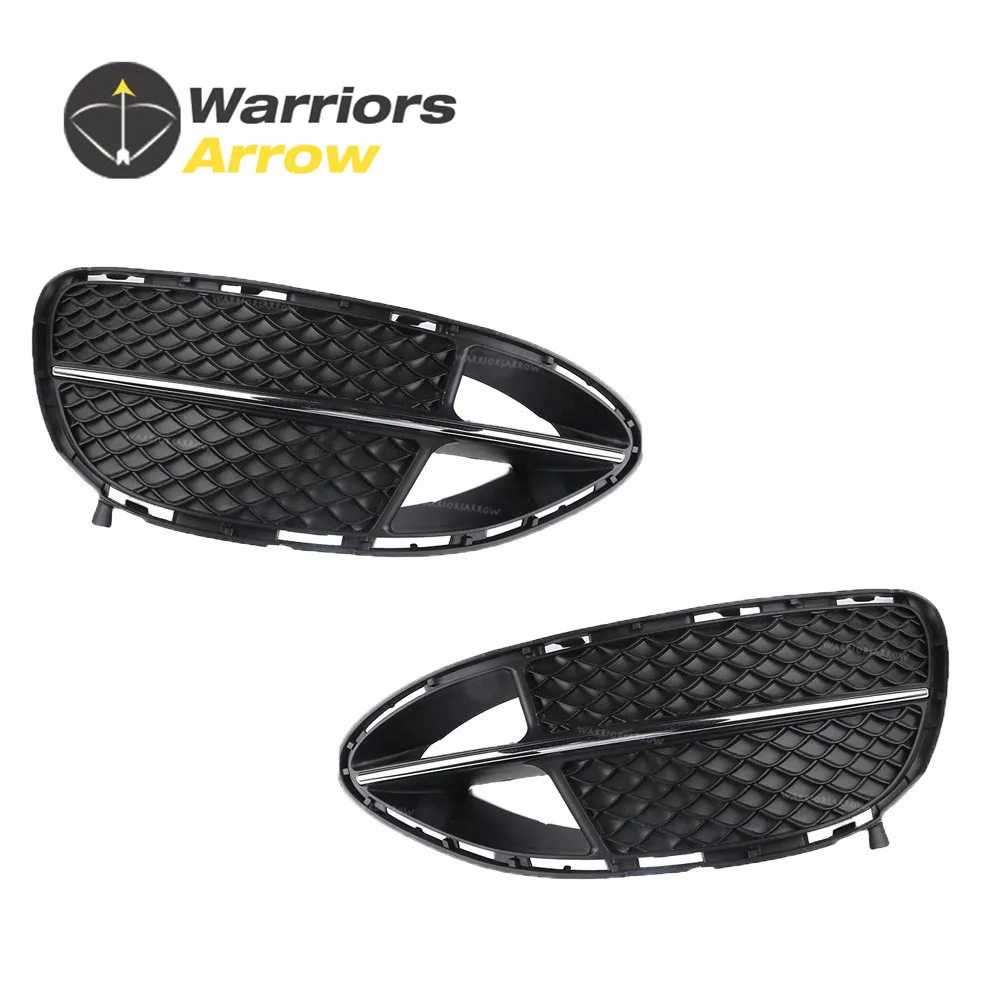 

2128852022 For Mercedes W212 E250 E350 2014-2016 E400 2015-2016 E550 Pair Left+Right Front Bumper Grille Cover Chrome Trim