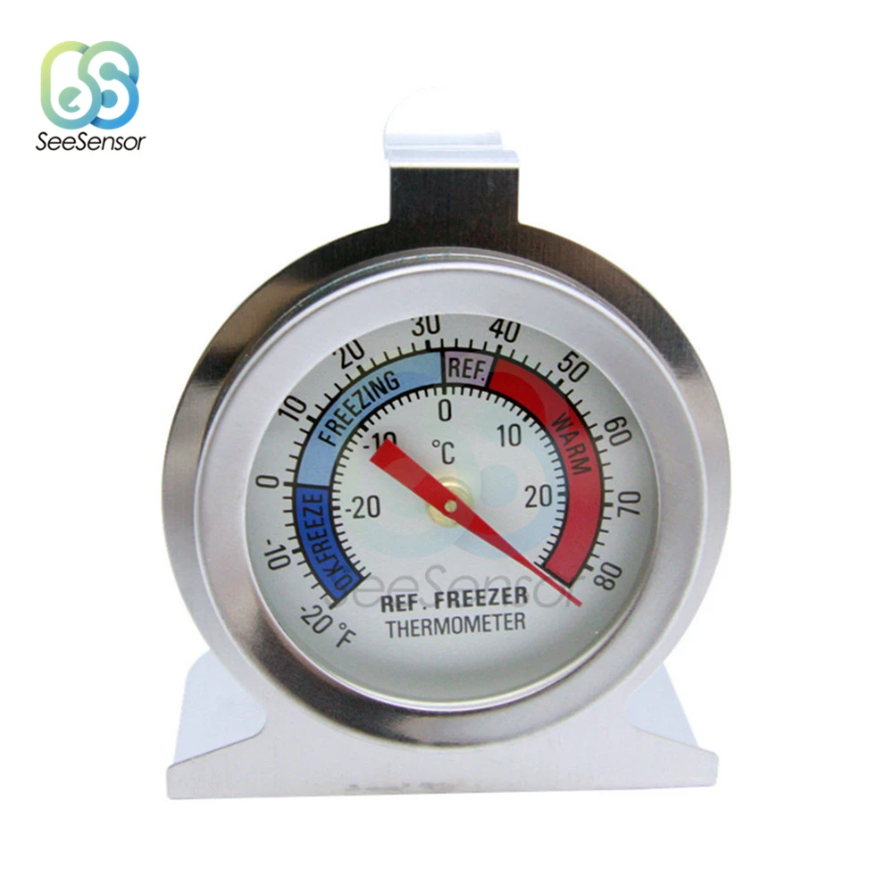 

High Quality Refrigerator Freezer Thermometer Stainless Steel Dial Dail Type Fridge Temperature Measure Tool -30-30 Degrees