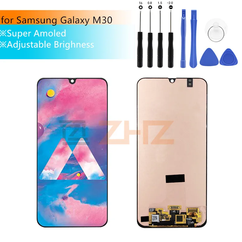 

Super amoled For Samsung Galaxy M30 2019 M305 LCD Display Touch Screen Digitizer Assembly Replacement 100% Tested M30 lcd 6.4
