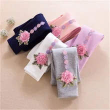 От 3 до 11 лет леггинсы для маленьких девочек; Детские обтягивающие штаны; хлопковые леггинсы с цветочным кружевом; эластичные леггинсы для девочек; детские длинные брюки