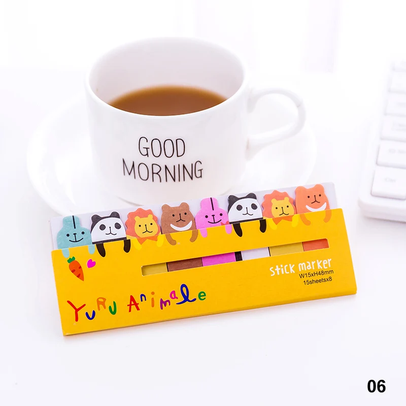 Style 6 Мини карманные Милые Животные Кошки Собаки панды Липкие заметки Post-It блокнот для заметок школьные закладки канцелярские товары офисные поставки наклеек - Цвет: Style 6