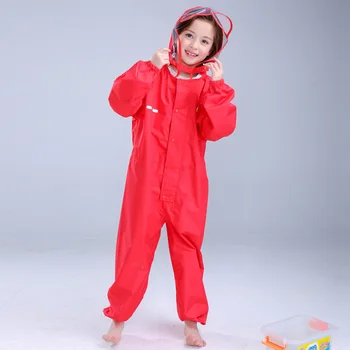 

Outdoor Waterproof Raincoat Nylon Blue Kids Rain Coat Boys Girls Rainwear Red Rainproof Coat Children Windproof Poncho Z801