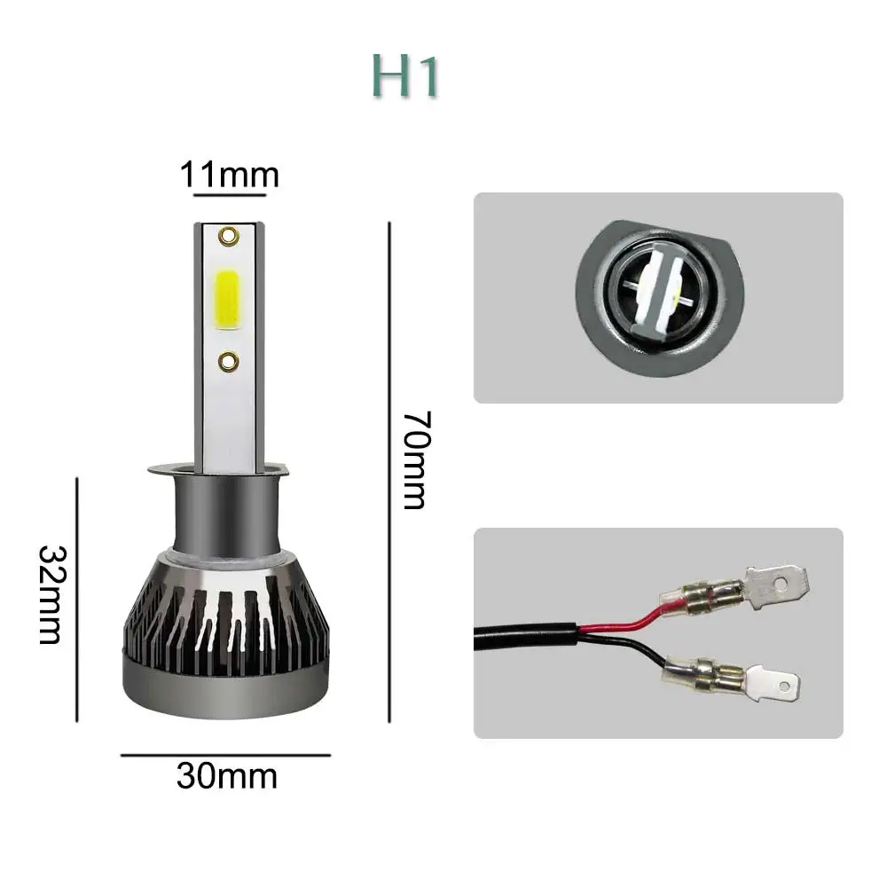 PANDUK 200 пар светодиодный автомобильный светильник H1 Led H7 9005 9006 Led H11 H4 Led Мини светодиодный головной светильник 6500K 12V 36 W/Pair автомобильные аксессуары