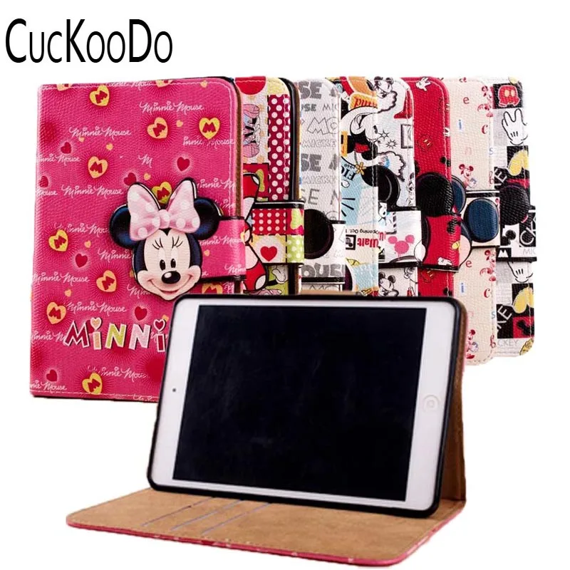 

CucKooDo For ipad mini 4 Mickey Pattern case [Flip][Kickstand] [Auto Wake Up/Sleep] Leather Case Cover for Apple iPad Mini 4