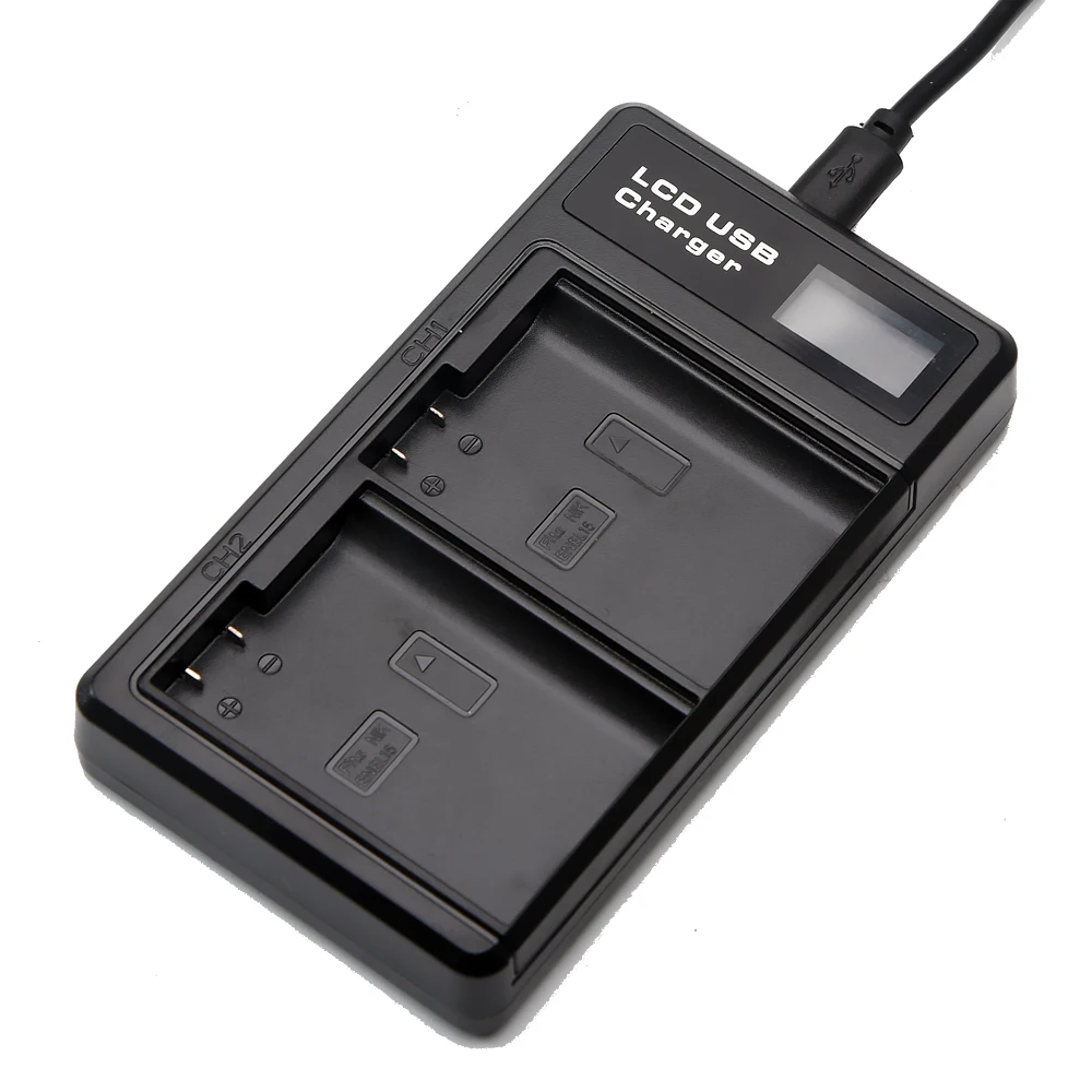 Двойное зарядное устройство USB с ЖК-дисплеем для Nikon EN-EL15 D7100 D750 D7000 D7200 D810 D610 D800 D800E