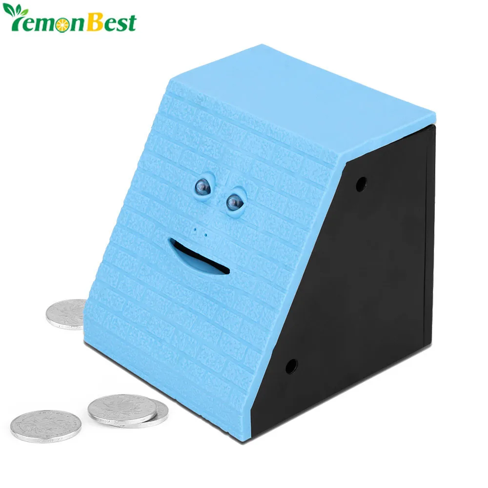 Brick Face Bank Automatic Money Saving Box Safe Eating Coin Piggy Bank