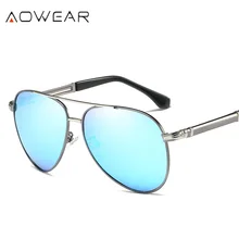 AOWEAR брендовые Дизайнерские мужские/женские классические авиационные солнцезащитные очки, мужские Поляризованные алюминиевые женские солнцезащитные очки для вождения UV400Eyewear унисекс