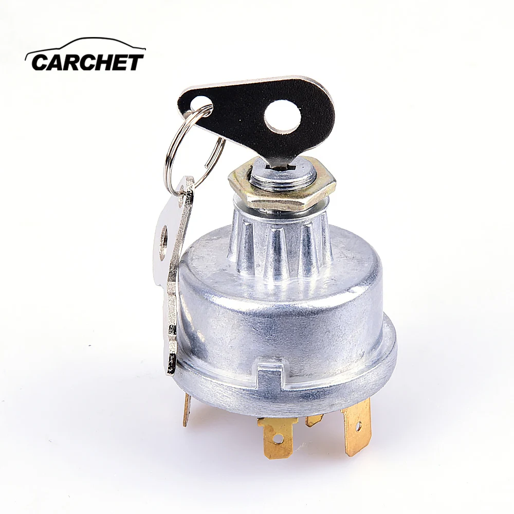 

CARCHET Ignition Switch Starter Universal Tractor Car Start Lock with 2 Key For Massey Ferguson David Brown