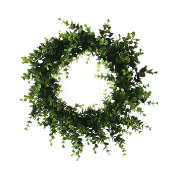

Adeeing 19.6 Inches Exquisite Green Wreath Garland Hanging Pendant for Door Wedding Festival Decoration