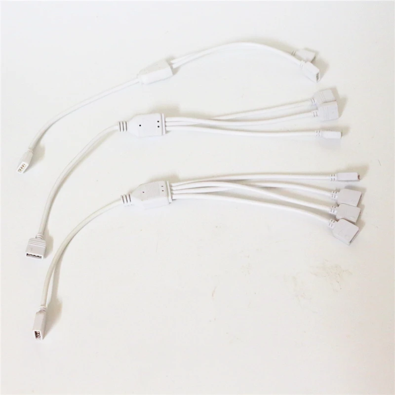 

4Pin RGB Led Connector Extension Wire 1 to 2/3/4 Female to Female 4 pin RGB Splitter Cable For 3528 5050 RGB LED Strip light