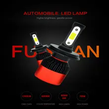 Buy Fuxuan Car Headllight H7 LED H4 LED Bulb H1 H3 H11 HB3 9005 9007 72W 8000LM 6000K Fog Light 12V/24V Auto Headlamp Lamps Free Shipping