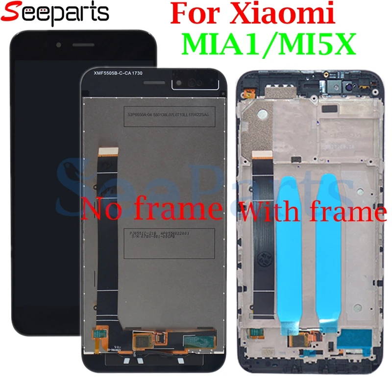 

Xiaomi Mi A1 LCD Display Touch Screen Digitizer Assembly For Global Version Xiaomi Mi 5X A1 LCD With Frame Mi5X MiA1 Replacement