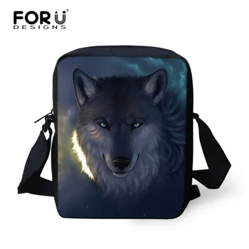 

FORUDESIGNS New Popular Fashion Animal Print Student Small Messenger Bags For Grils And Boys Soft Single Crossbody Daily Bags