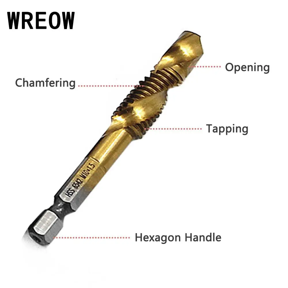 Metric Spiral Fluted Machine Screw Tap Kit M3 M10 Spiral Pointed Taps