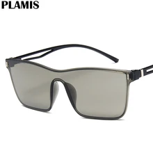 Новинка, квадратные солнцезащитные очки для женщин, океанские цветные линзы, без оправы, солнцезащитные очки, женские модные дизайнерские прозрачные очки, солнцезащитные очки