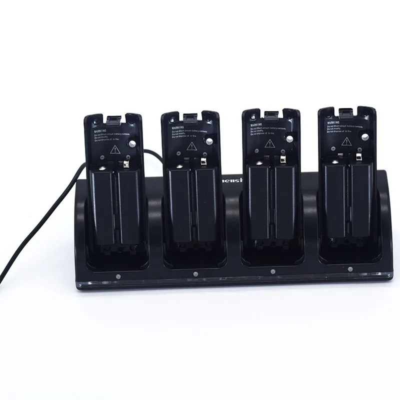 Черный 4x геймпад Перезаряжаемые Батарея+ Quad 4 Зарядное устройство док-станции комплект для wii пульт дистанционного управления Прямая