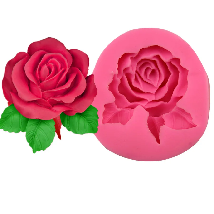 

Rose Silicone Molds For Handmade Soap DIY Fondant Chocolate Candy Mould Baking Pastry Tools Cookies Mold