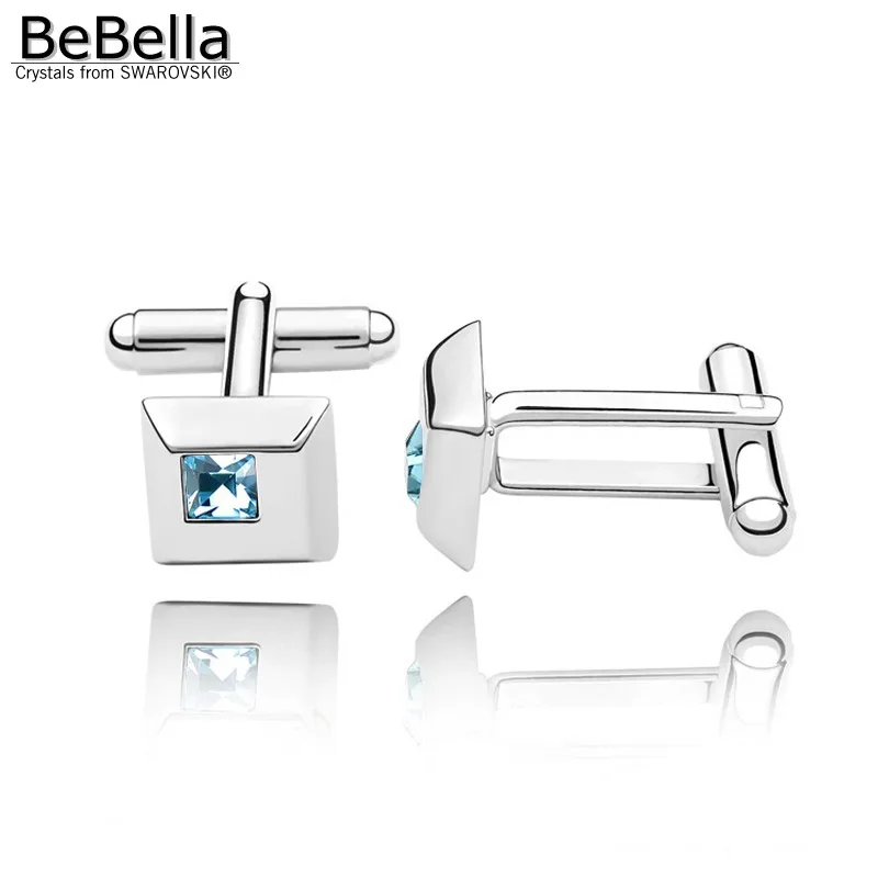 Запонки BeBella с кристаллами Сваровски оригинальные модные для мужчин подарок на