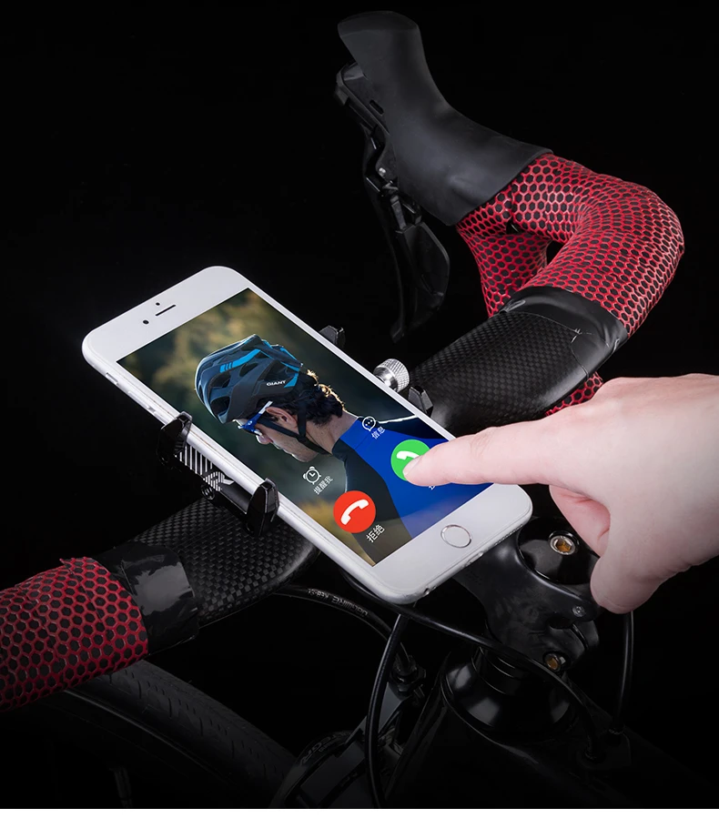 ROCKBROS Универсальный алюминиевый держатель для телефона на велосипед, регулируемый кронштейн, крепление на руль велосипеда для 3,5-6,2 дюймового смартфона