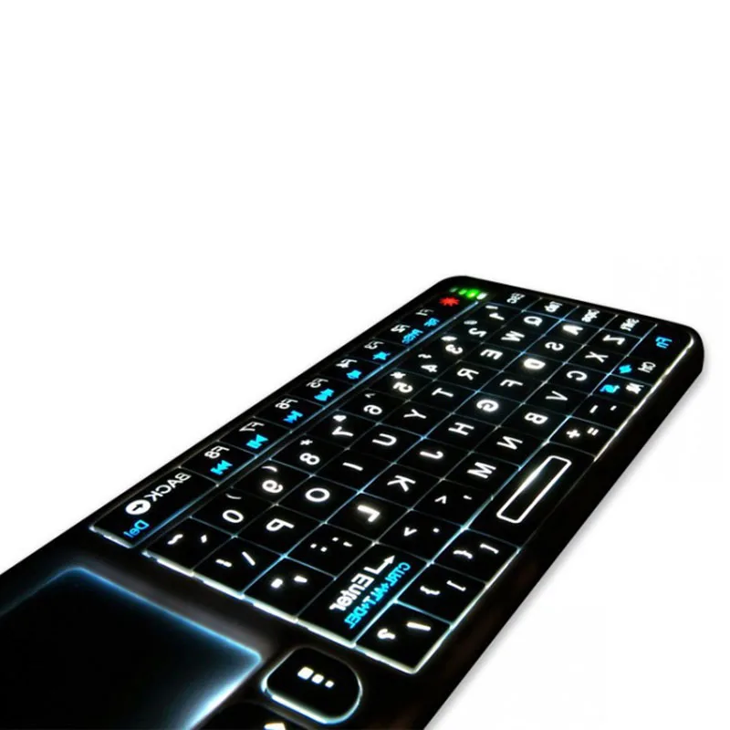 Мини 2,4 г беспроводная сенсорная клавиатура подсветка для Smart tv для samsung LG Panasonic Android tv box PC ноутбук HTPC