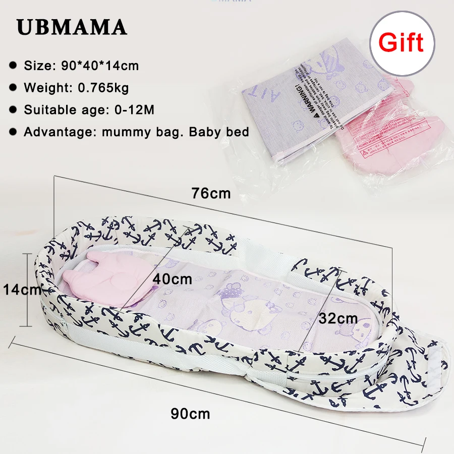 Newborn baby product baby bed folding bed thickening baby cradle folding portable crib travel baby bag