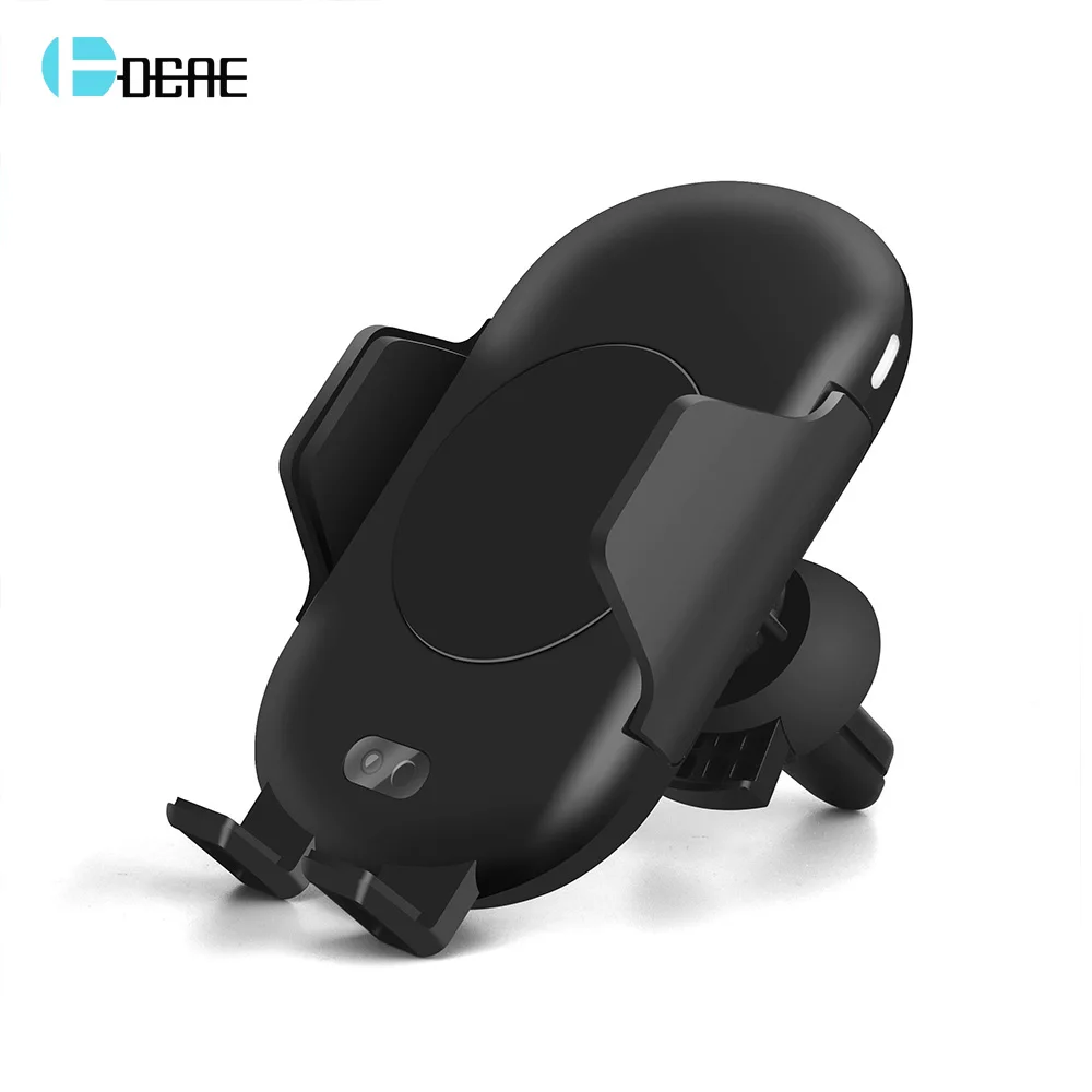 DCAE Fast Qi Wireless Car Charger Automatic Clamping For iPhone XS MAX XR X 8 10W Car Charging Holder For Samsung S8 S9 S10 Plus