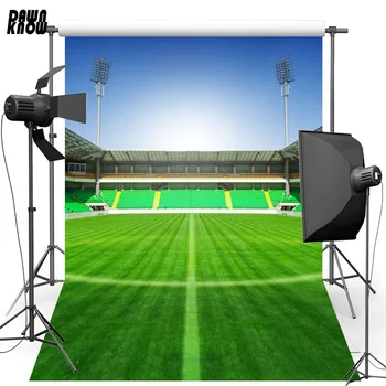 

DAWNKNOW Green Lawn Field Photography Background For Children Stadium Photocall Customize Backdrop For Photo Studio G368