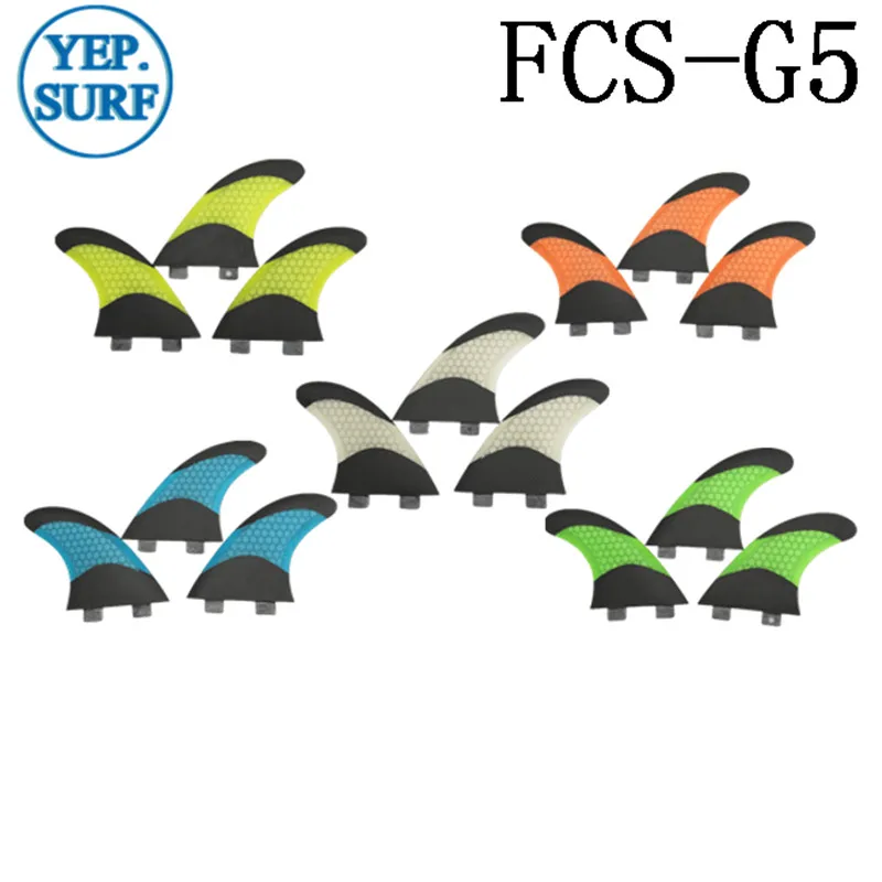 Зеленый fcs SUP FCS плавники G5 плавник к доске для серфинга двухцветная Кольцевая вспышка соты черный плавник из углеродного волокна G5 Quilhas плавник prancha де