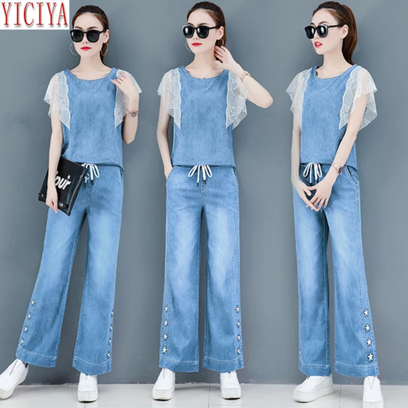 denim suits for ladies