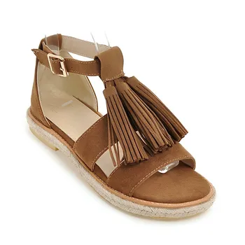 

Natural Suede Women Sandals Nice Summer Sandals Women Comfortable Flat