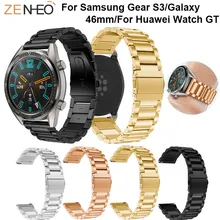 Stainless steel Wrist band 22mm for Samsung Gear S3 Frontier Classic Strap Replace For Huawei Watch GT Bracelet straps watchband 22mm stainless steel watchband tool for gear s3 metal clip band watch strap wrist bracelet for samsung gear s3 classic frontier