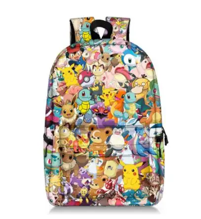 Аниме Покемон/Dragon Ball рюкзак для подростков мальчиков детские школьные сумки покебол Пикачу/Saiyan сын рюкзак с Гоку сумка