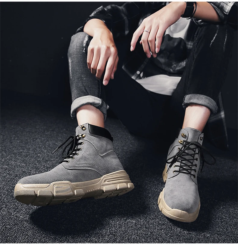 Men's Casual Shoes Motorcycle Boot Winter Tactical Ankle Boots Men Pig Leather Military Boots Men Desert Winter Combat Boot New (10)