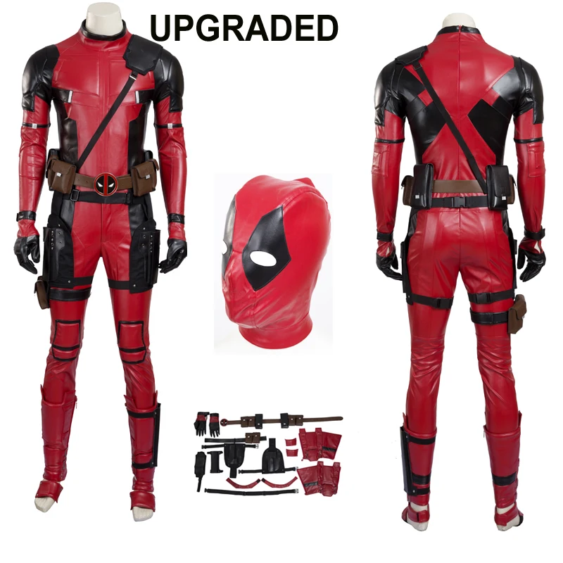 

Hero Catcher High Quality Upgraded Deadpool Cosplay Costume New Leather Deadpool Costume Custom Made Hero Deadpool Suit
