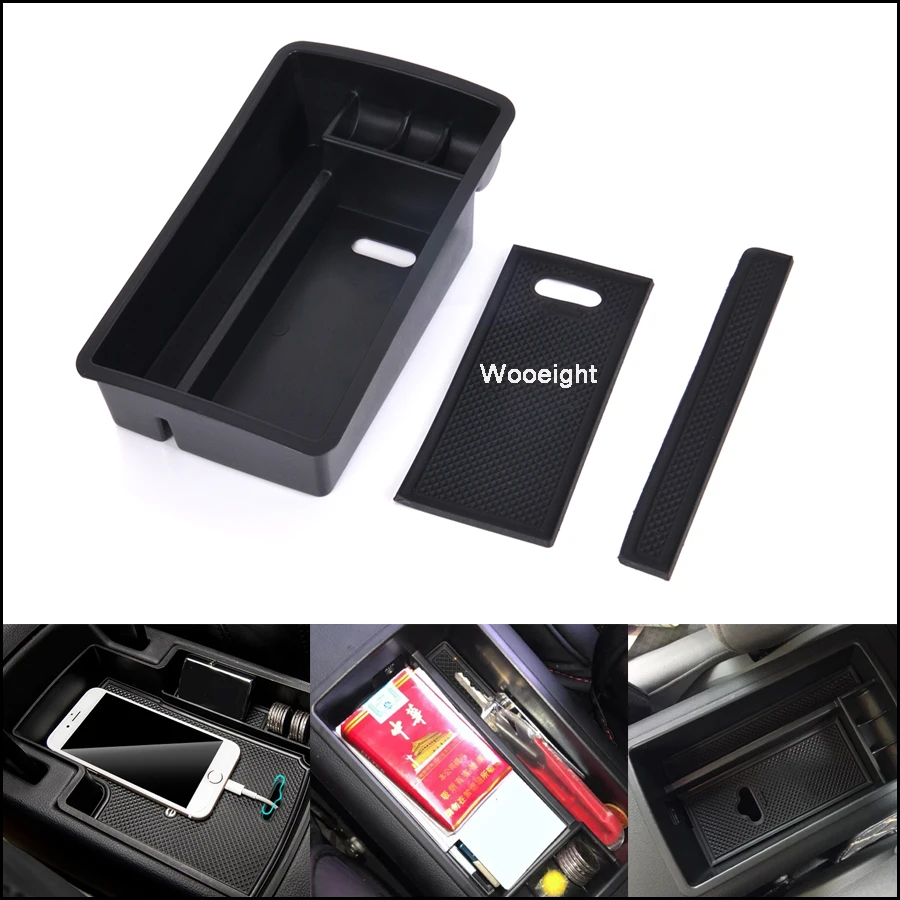 1Set Central Armrest ABS Plastic Storage Box Auto Interior Organizer For Audi A3 2014 2015 2016 2017 Car Styling Accessories (8)