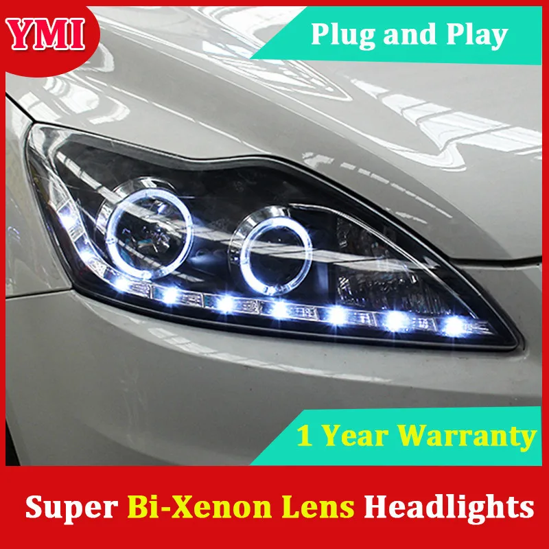 YMI Car Head Lamp For Ford Focus MK2 Headlights 2009 2013 LED Headlight