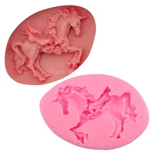 4x Kuchenform 3D Fondant Ausstecher Ausstechformen Mould Mold Kinderwagen Pferd